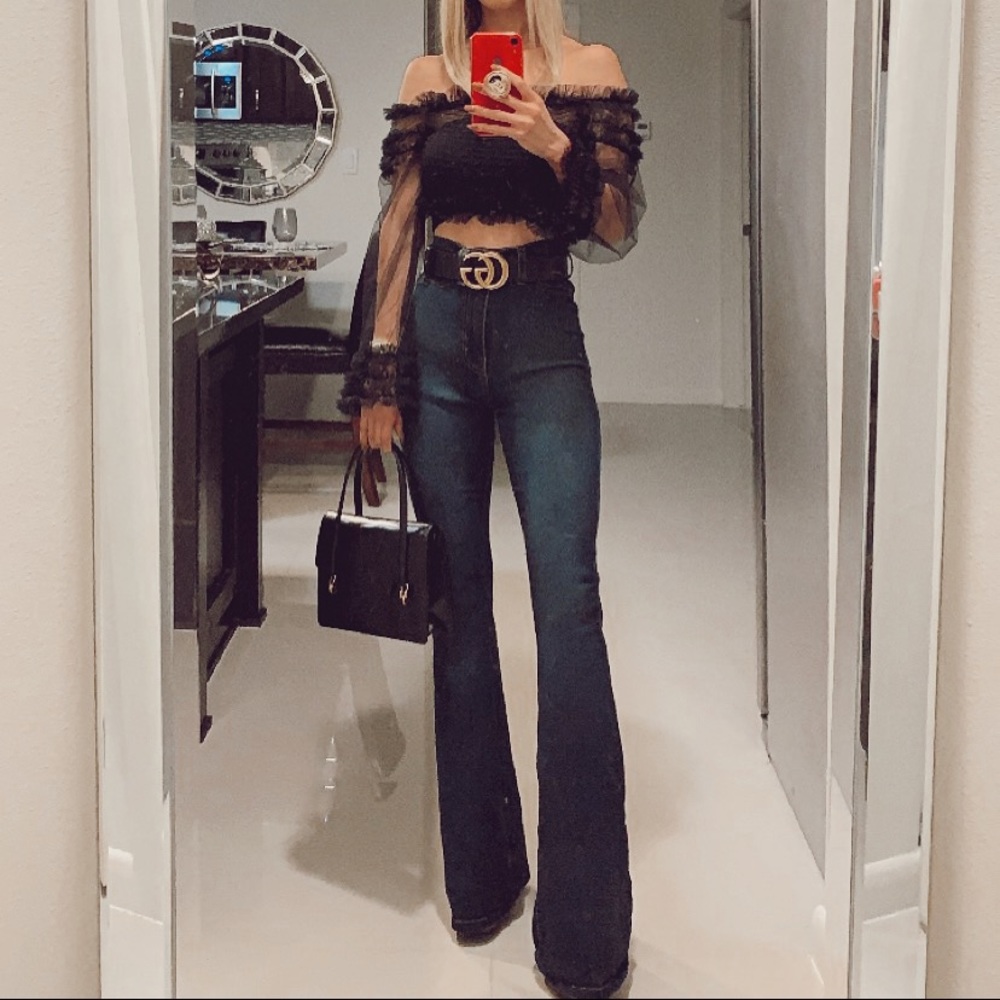 Flare jeans dark denim